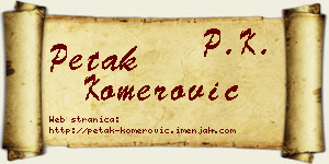 Petak Komerović vizit kartica